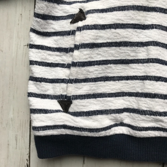 Koala Kids Navy Stripe Baby Boy Hooded Sweatshirt - Picture 3 of 8